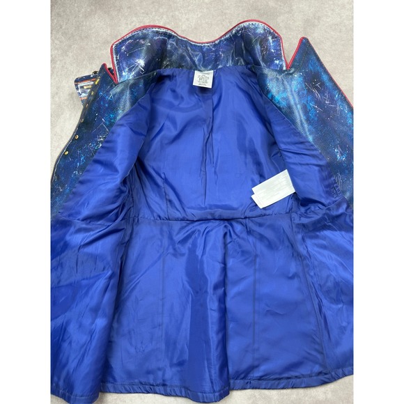Disney‎ Store Descendants 2 Mai Jacket Kids 5/6 Blue Faux Leather Studded Moto - Picture 14 of 16